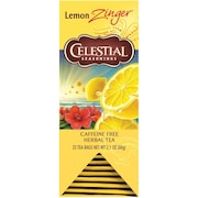 THE HAIN CELESTIAL Herbal Tea, Lemon Zinger, Caffeine-Free, 25/BX, Multi PK CST031010